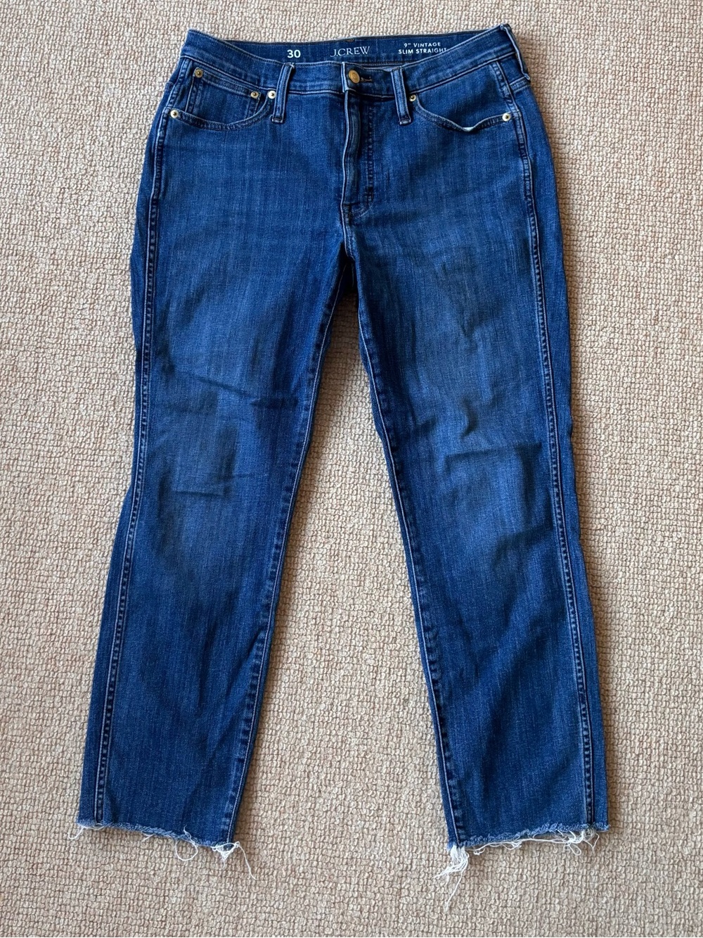 J. Crew Women's Dark Blue Straight Leg Jeans